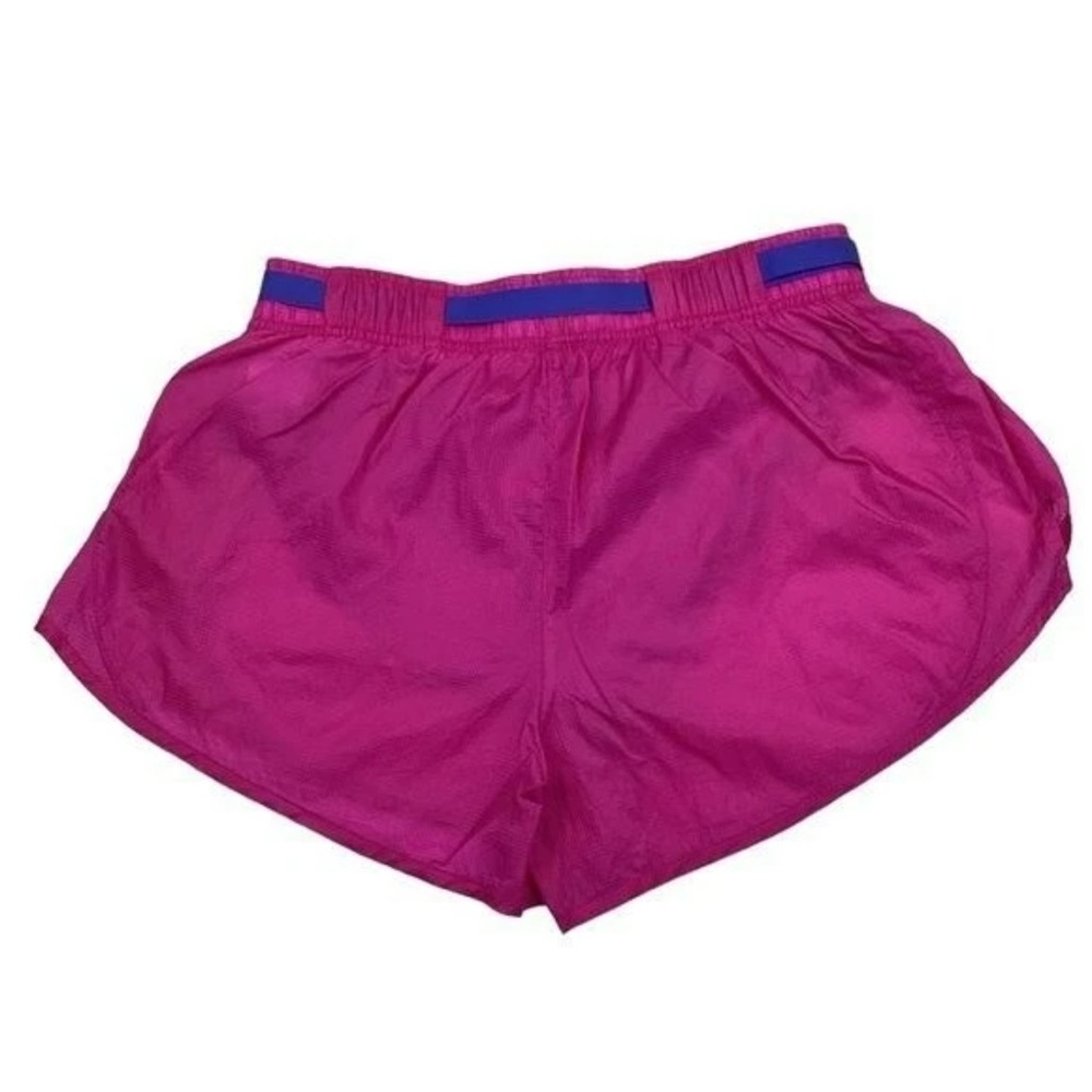 Nike Lightweight Nylon Belted Athletic Activewear Running Gym Pink Blue Shorts - Picture 2 of 6
